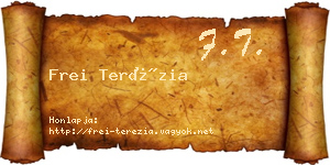 Frei Terézia névjegykártya
